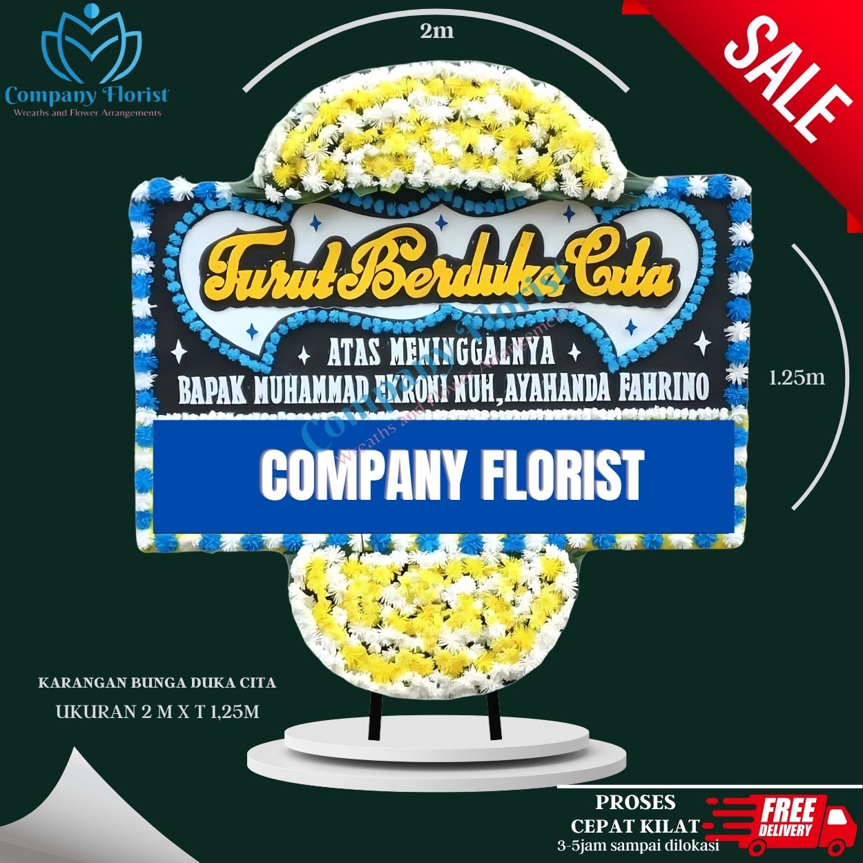 Papan Bunga Ucapan Turut Berduka Cita – Company Florist